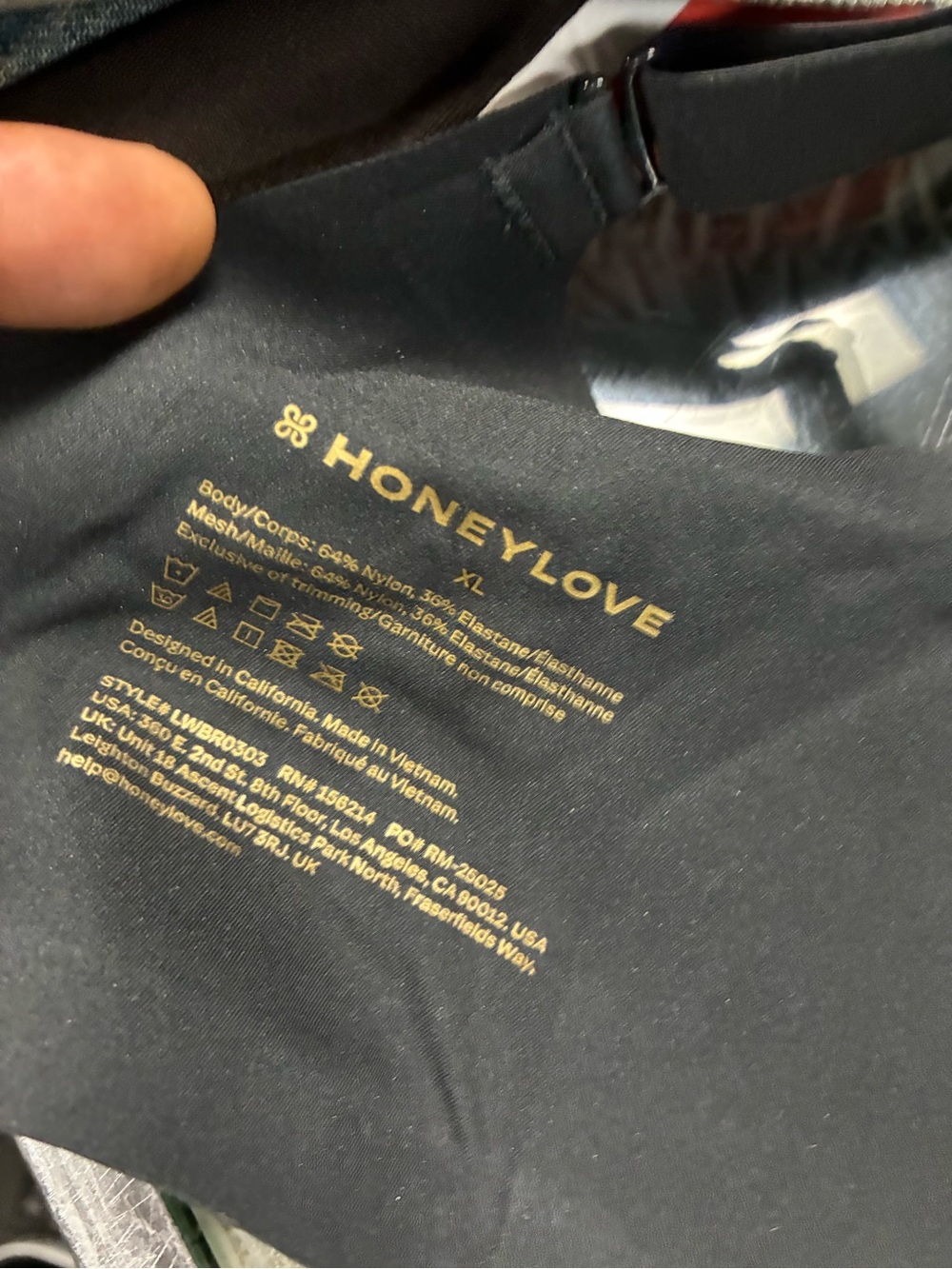Women’s Honeylove LiftWear Crossover Bra NWT SZ XL New - Picture 7 of 7